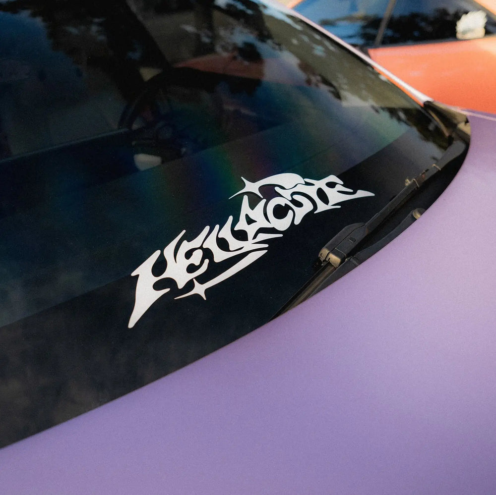 Hellacute Banner for Car Sticker Windshield Banner Decoration Motorcycle Sticker External Accessories Waterproof PVC Vinyl Decal (ONLINE ORDER ONLY)