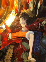 Luffy Gear 3 Figure: Red Roc LED Anime Statue