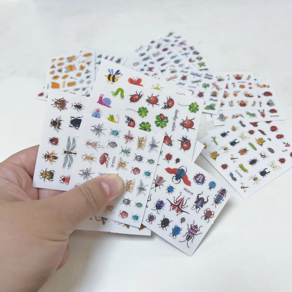 30pcs/Set Y2K 3D Cute Insect Nail Stickers Chic Dragonfly Spider Insect Butterfly Design Sliders Ladybug Beetle Manicure Decals* (Online Order Only)