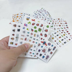 30pcs/Set Y2K 3D Cute Insect Nail Stickers Chic Dragonfly Spider Insect Butterfly Design Sliders Ladybug Beetle Manicure Decals* (Online Order Only)