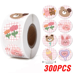 100-500pcs Round Cake Stickers for Kids Teacher Reward Stickers Scrapbooking Journal Personal Planner Diary Letter Envelope (ONLINE ORDER ONLY)