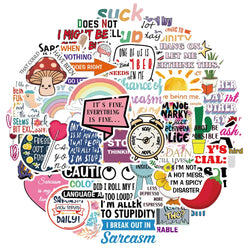Sarcastic Ridicule Stickers for Suitcase, Skateboard, Laptop, Phone - 10/30/50Pcs Decal Set (Online Order Only)