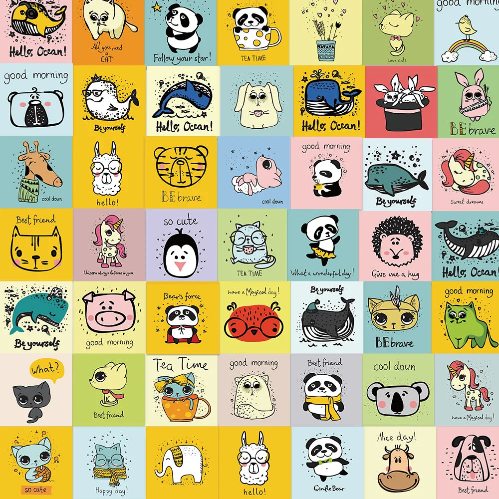 Animal Graffiti Stickers: 10/25/60PCS Waterproof Laptop Luggage Phone Decor (ONLINE ORDER ONLY)