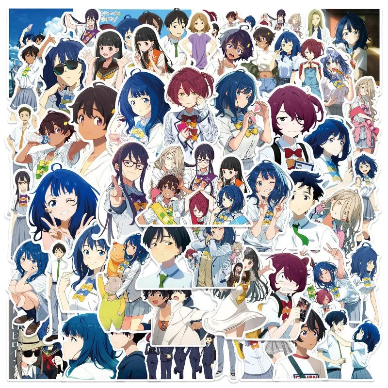 50pcs Cartoon Stickers: Luggage, Water Cup, Stationery, Phone, Laptop Decor (Online Order Only)