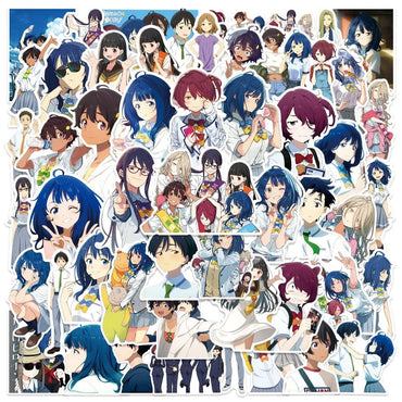 50pcs Cartoon Stickers: Luggage, Water Cup, Stationery, Phone, Laptop Decor (Online Order Only)