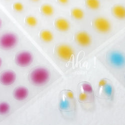 3D Blush Gradient Nail Art Stickers 12-Colors Aha Self-adhesive Rainbow Jelly Slider Japanese Style Translucent Gel Polish Wraps (ONLINE ORDER ONLY)