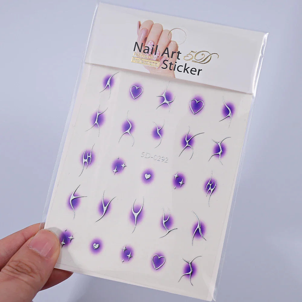 3D Blush Gradient Nail Art Stickers 12-Colors Aha Self-adhesive Rainbow Jelly Slider Japanese Style Translucent Gel Polish Wraps (ONLINE ORDER ONLY)