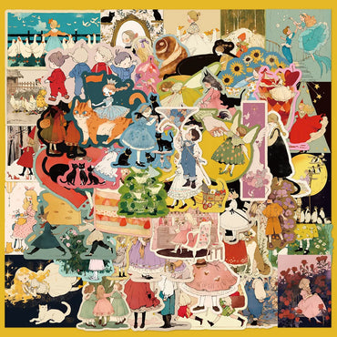 50pcs Fairy Tale Graffiti Stickers for Helmet, Desktop, Wall Decoration (ONLINE ORDER ONLY)