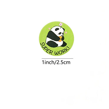 100-500pcs Cute Animal Panda Stickers for Envelope Praise Reward Student Work Label Stationery Seal Lables 1inch/2.5cm (ONLINE ORDER ONLY)