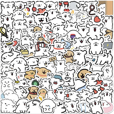 Cartoon Animal Dog Stickers Waterproof Laptop Luggage Skateboard Fridge Decals Kids Gift (Online Order Only)