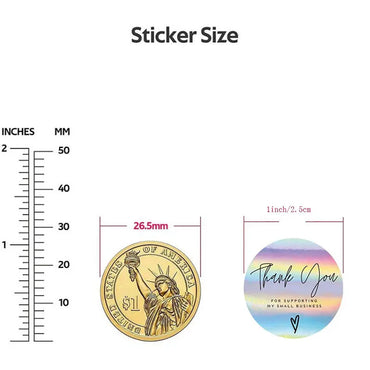 100-500PCS New Thank You Stickers for Business Packaging Stickers Rolling Sticker Roll Merci Small Home Made Lables TZ007-A (ONLINE ORDER ONLY)