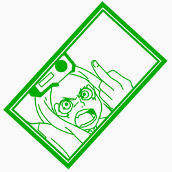 Japanese Anime Car Sticker Window Decoration Stickers The Boy Middle Finger Laptop Computer Auto Parts Vinyl Decals (ONLINE ORDER ONLY)