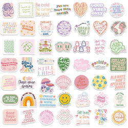 10/30/50/100PCS Cute Girls Danish Pink Inspirational Stickers Ins Cartoon Decal Toy DIY Phone Motorcycle Bike Guitar Car Sticker (ONLINE ORDER ONLY)