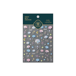 Romantic Pink Blue Shell Sea Grass Star Moon Summer Self Adhesive Nail Art Stickers Leaves Reliefs Manicure Decals Wholesale (ONLINE ORDER ONLY)