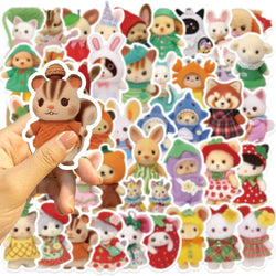 60PCS Fruit Critter Animal Stickers DIY Laptops Water Bottles Phones Decorative Stickers Toy Waterproof Vinyl Decals (ONLINE ORDER ONLY)
