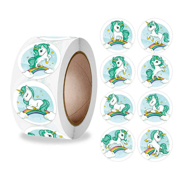 100-500pcs Unicorn Stickers 1inch Decorative Stickers Scrapbooking Stick Label Diary School Stationery Album Stickers (ONLINE ORDER ONLY)