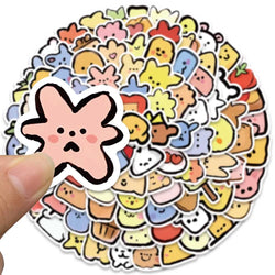 100pcs Funny Cute Cartoon Animals Meme Stickers Pack Vinyl Laptop Phone Decals Luggage Skateboard Guitar Waterproof Graffiti (ONLINE ORDER ONLY)