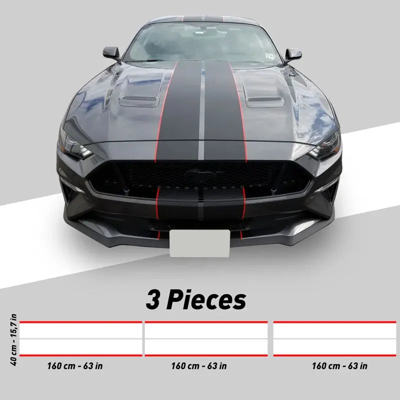 Racing Stripes Car Sticker Large Pattern Stickers Exterior Accessories Decoration Whole Body Auto Parts Die Cutting Vinyl Decals (ONLINE ORDER ONLY)