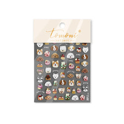 Cute Bowknot Dog Puppy Bear Strawberry Cake Fruit Juice Coffee Desserts Corgi Cherry Adhesive Nail Art Stickers Manicure Decals (ONLINE ORDER ONLY)