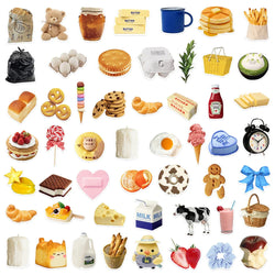 10/30/52pcs Cute Cartoon Stickers Korean Ins Style Food Decals For Fridge Scrapbook Notebook Laptop Waterproof Sticker Kids Toys (ONLINE ORDER ONLY)