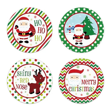 100-500pcs/roll Christmas Sticker Seal Labels Stickers 4 Designs Pattern Cartoon Reward Sticker For Kids Toys Gift Waterproof (ONLINE ORDER ONLY)