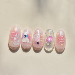 Cute Dream Catcher Net Bag Water Cup Woven Mesh Star Dreamy Bowknot Butterfly Embossed Adhesive Nail Art Sticker Manicure Decal (ONLINE ORDER ONLY)