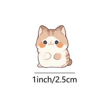 100-500pcs Cute Fat Cat Sticker Thank You Sticker DIY Gift Baking Package Decoration Lables Scrapbooking Stationery Supplies (ONLINE ORDER ONLY)
