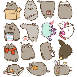 10/30/50PCS Kawaii Chunky Cat Stickers Cute Decals Kids Toy PVC Waterproof Phone Diary Suitcase Skateboard Bike Car Sticker Gift (ONLINE ORDER ONLY)