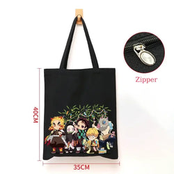 Demon Slayer Canvas Bag: Nezuko & Tanjiro Zipper Tote (ONLINE ORDER ONLY)