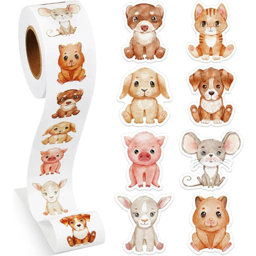 100-500pcs Animals Reward Stickers for Kids Children Kindergarten School Encouragement Students Games Toy Stationery Sticker (Online Order Only)