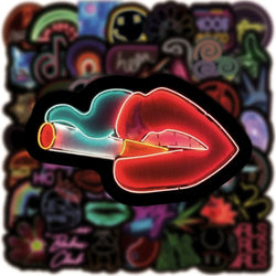 50Pcs Personalized Neon Series Graffiti Stickers Suitable for Laptop Helmets Desktop Decoration DIY Stickers Wholesale (Online Order Only)