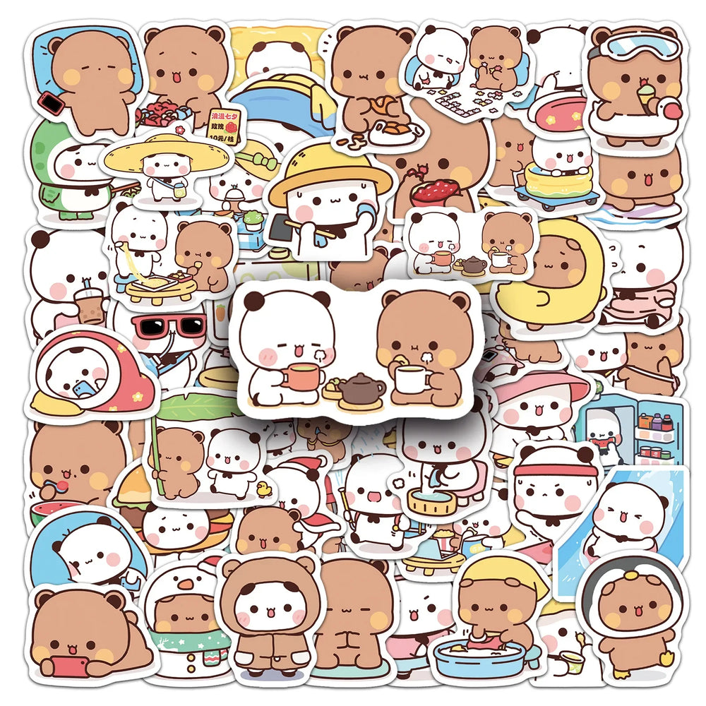 10/30/60PCS Yier Bouboo Stickers Kawaii Cartoon Decals Cute Animal Kids Toys Luggage Laptop Phone Guitar Bike Skateboard Sticker (Online Order Only)