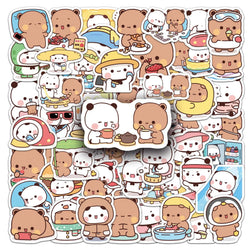 10/30/60PCS Yier Bouboo Stickers Kawaii Cartoon Decals Cute Animal Kids Toys Luggage Laptop Phone Guitar Bike Skateboard Sticker (Online Order Only)