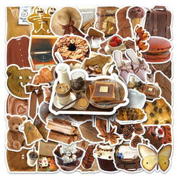 Cute Food Cartoon Stickers: 10/30/50pcs for Suitcase, Fridge, Skateboard, Phone, Luggage, Notebook Decoration (ONLINE ORDER ONLY)
