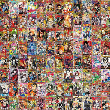 100Pcs Anime Poster Stickers Mixed Sticker Pack Aesthetic Graffiti Phone Case Guitar Skateboard Home Posters Decorative Stickers (Online Order Only)