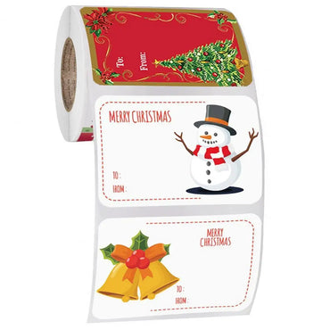 Anti-slip Xmas Kraft Name Tag Premium Christmas Gift Sticker Labels Self-adhesive Anti-slip Kraft Name for Present for Festive (ONLINE ORDER ONLY)