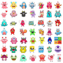 10/30/55PCS Cartoon Little Monster Graffiti Stickers For Kids DIY Notebooks Suitcase Laptop Stationery Car Waterproof Decals Toy (ONLINE ORDER ONLY)