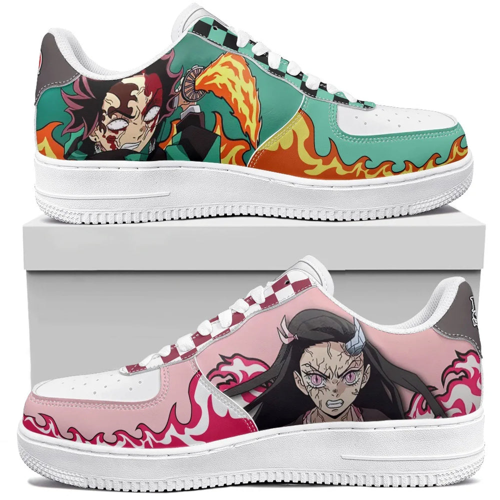Demon Slayer Sneakers: Tanjiro & Nezuko Low Top Shoes (ONLINE ORDER ONLY)