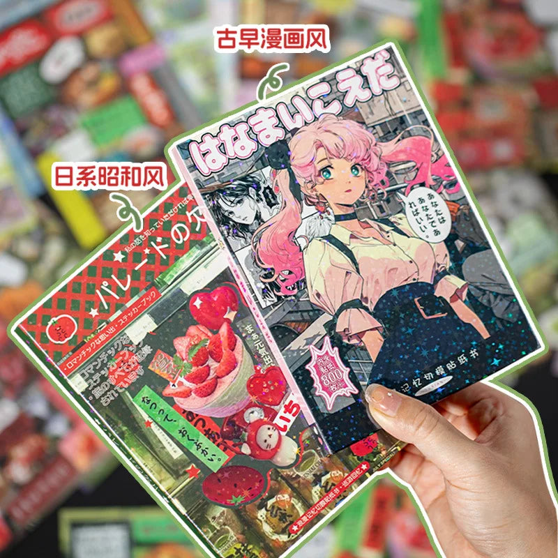 45 sheets/piece Japanese Comic Style Y2K Decorative Sticker Book Laptop Kpop Scrapbook Journal Vintage Kawaii Stickers Kids Gift (ONLINE ORDER ONLY)