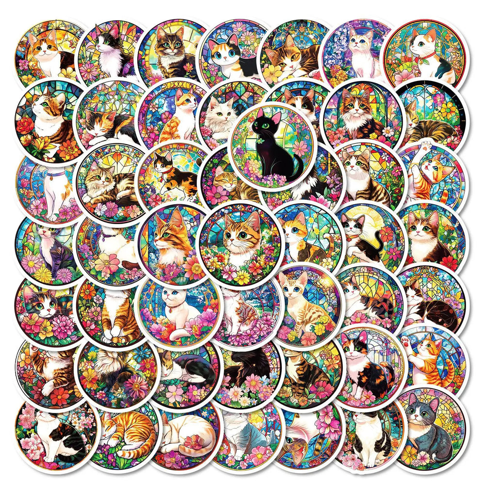 50Pcs Cartoon Animal Graffiti Stickers for Helmet, Wall, DIY Decoration (Online Order Only)
