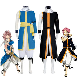 Natsu Dragneel Fairy Tail Cosplay Costume Blue Black