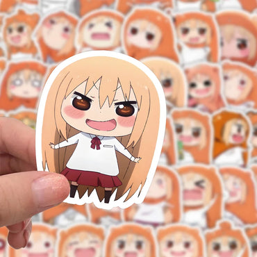10/30/60PCS Cute Doma Umaru Stickers Anime Meme Sticker Scrapbook Luggage Laptop Guitar Car Bike Skatebaord Decals Catoon Toy (Online Order Only)