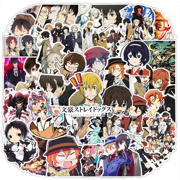 10/30/50Pcs Bungou Stray Dogs Anime Stickers Cartoon Decals Waterproof Graffiti Skateboard Phone Case Laptop Cool Sticker Packs (ONLINE ORDER ONLY)
