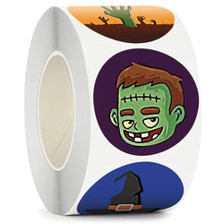100-500pcs Halloween Decoration Labels Seal Stickers Pumpkin ghost Cat Elf Witch Ghost Sealing Gift Paper Label Sticker (Online Order Only)