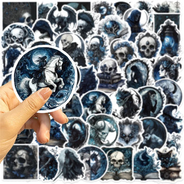 10/30/50PCS Gothic Magic Skull PVC Sticker Aesthetic Colored DIY Decoration Scrapbooking Hand Accounting Supplies for Kids (Online Order Only)