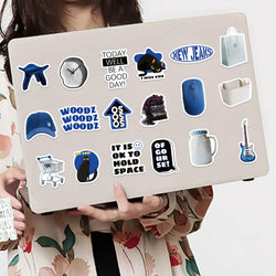 30Pcs Blue Time Cartoon Aesthetic Stickers Cute Decal For Computer Laptop Phone Luggage Graffiti Sticker Toy (ONLINE ORDER ONLY)