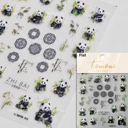 Romantic Pink Peach Blossom Tower Circular Fan Hollowed Window Tassel Pendant Antique Tree Chic Nail Art Stickers Manicure Decal (ONLINE ORDER ONLY)