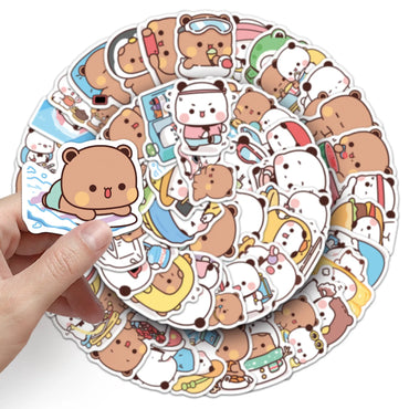 10/30/60PCS Yier Bouboo Stickers Kawaii Cartoon Decals Cute Animal Kids Toys Luggage Laptop Phone Guitar Bike Skateboard Sticker (Online Order Only)