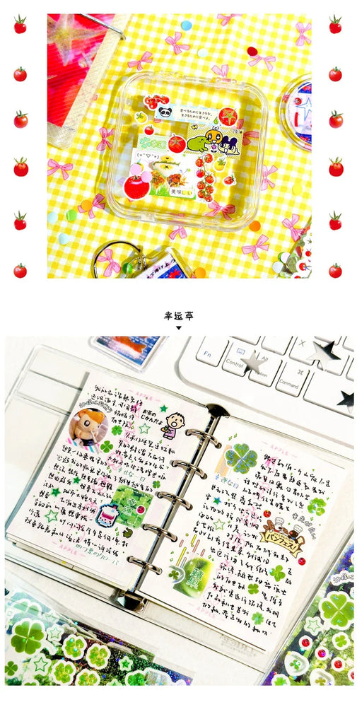 Y2K Japanese Sticker 8 Style Glitter Cute Sticker Phone Case Notebook Scrapbooking DIY Decorative Stickers Collage Material (ONLINE ORDER ONLY)