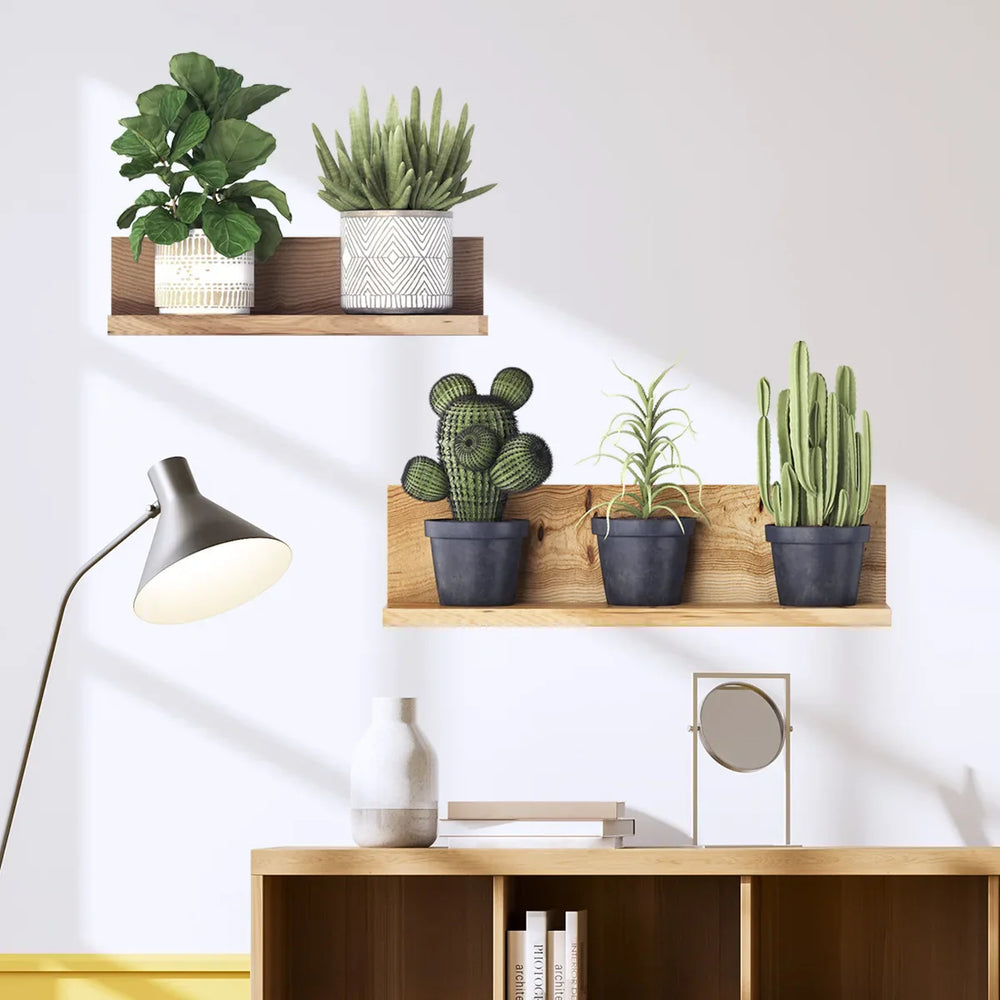 Green Plant Decorative Paintings Wall Stickers for Bedroom Living Room Bathroom Background Wall Home Decoartion Wall Decals (ONLINE ORDER ONLY)